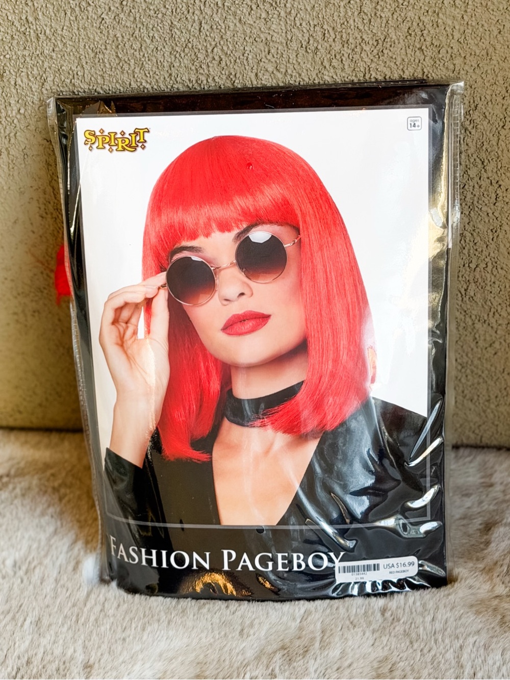 Spirit Halloween Fashion Pageboy Red Bob Wig Costume Cosplay Roleplay Anime Rave